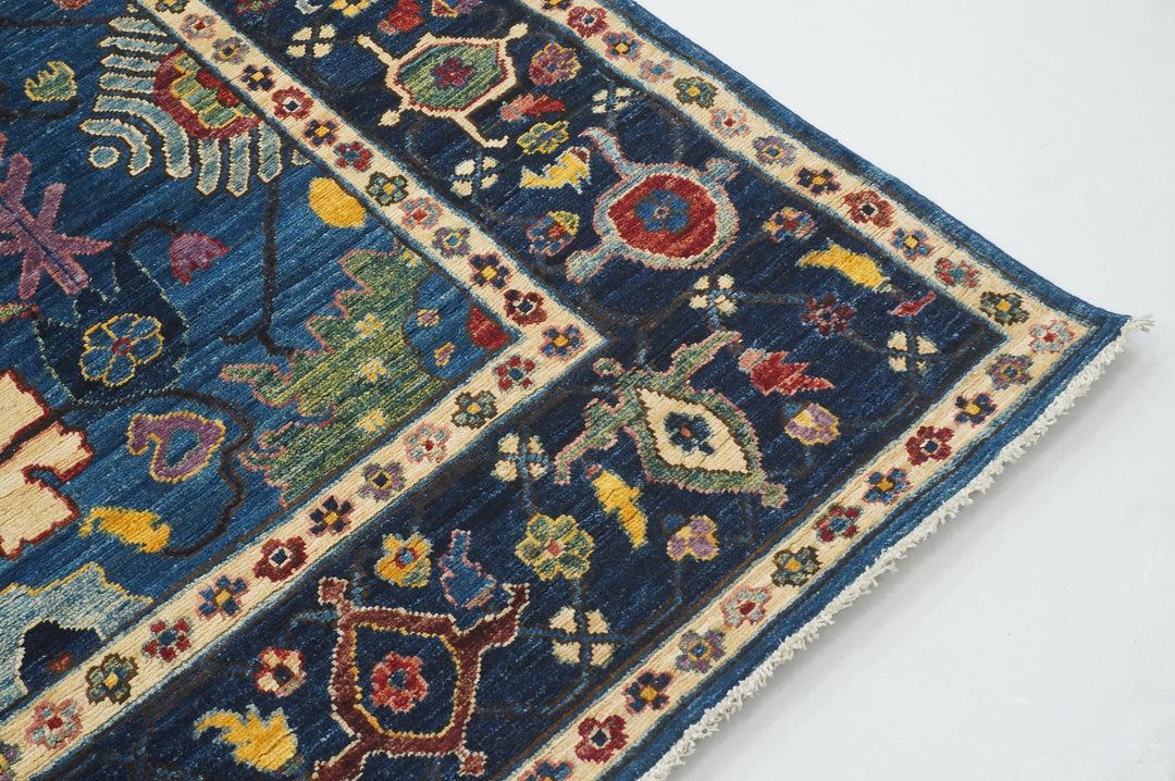 8x10 Navy Blue Bidjar Afghan Hand knotted Oriental Area Rug - Yildiz Rugs