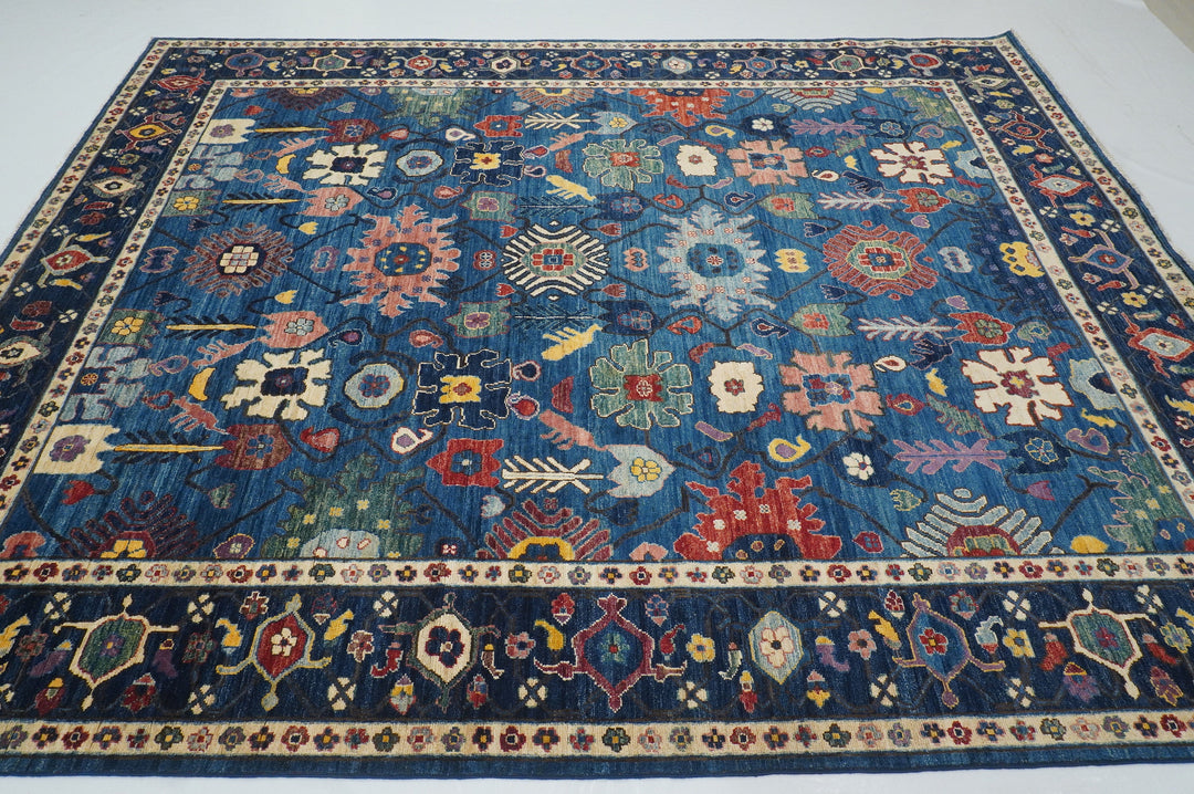 8x10 Navy Blue Bidjar Afghan Hand knotted Oriental Area Rug - Yildiz Rugs