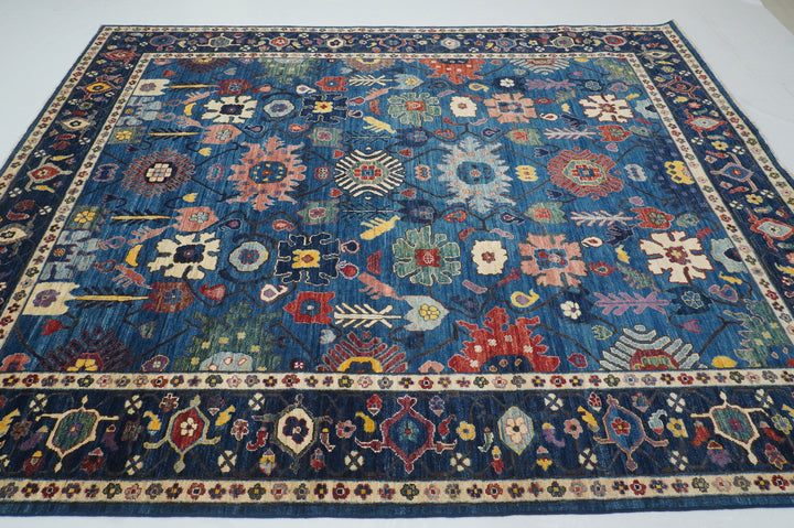 8x10 Navy Blue Bidjar Afghan Hand knotted Oriental Area Rug - Yildiz Rugs