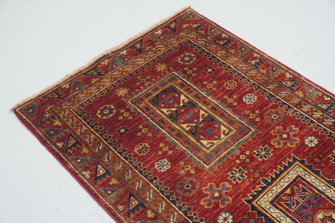 10 Ft Red Baluch Afghan hand knotted Oriental Runner Rug - Yildiz Rugs