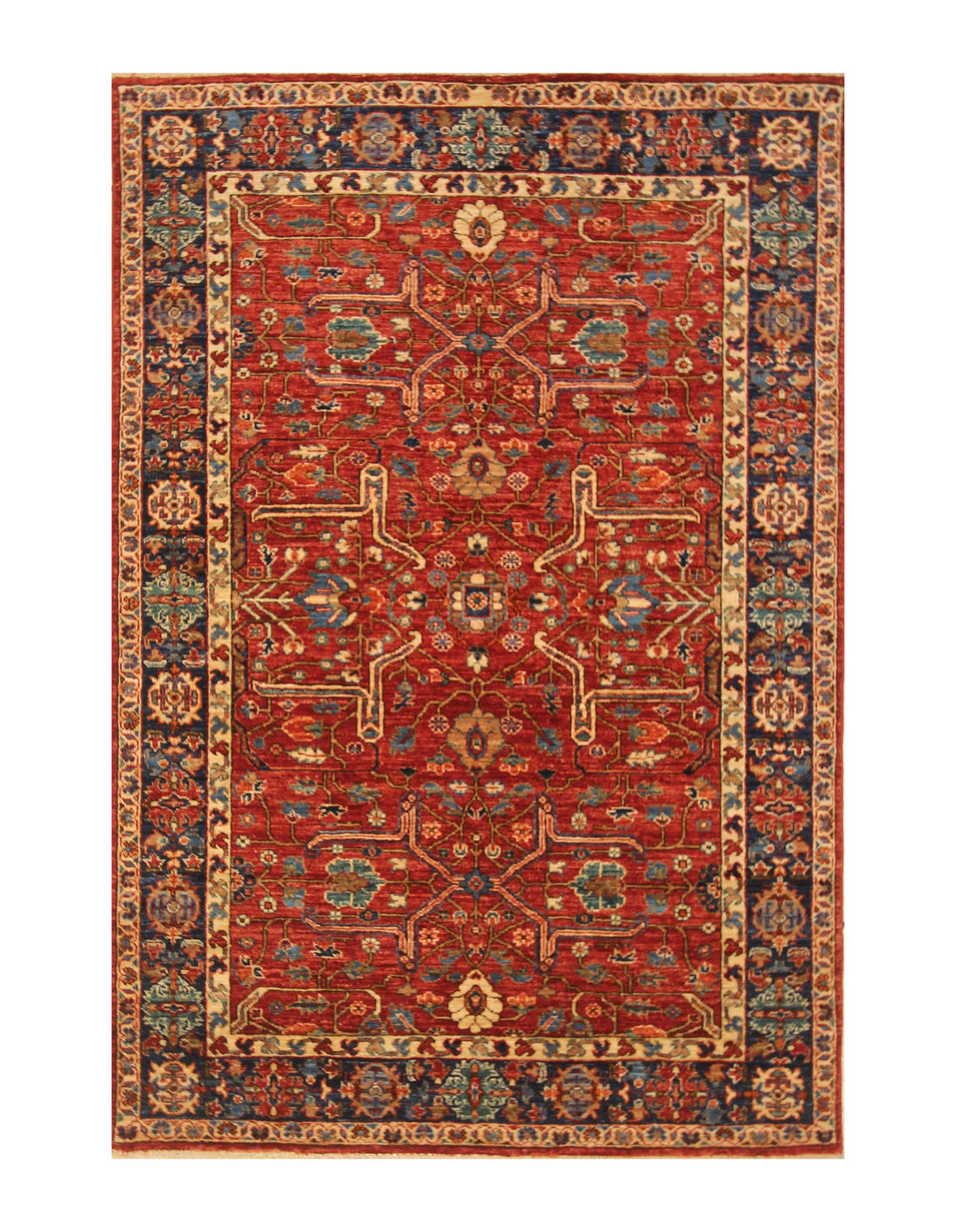 4x6 Red Bidjar Afghan hand knotted Oriental Rug - Yildiz Rugs