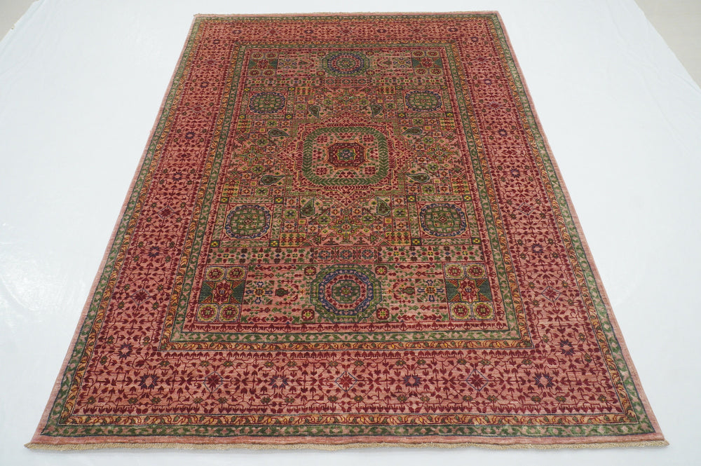 5x7 Light Brown Mamluk Hand knotted Turkish Rug - Yildiz Rugs