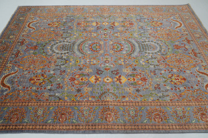 7x9 Turkish Hereke Gray Hand knotted Oriental Rug - Yildiz Rugs