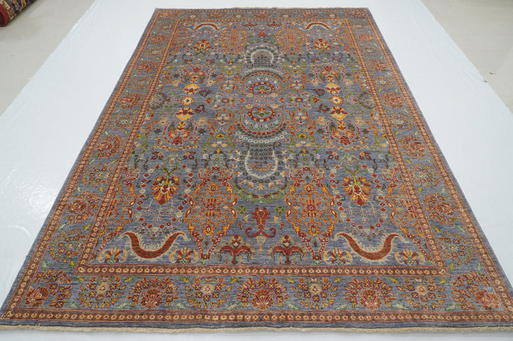 7x9 Turkish Hereke Gray Hand knotted Oriental Rug - Yildiz Rugs