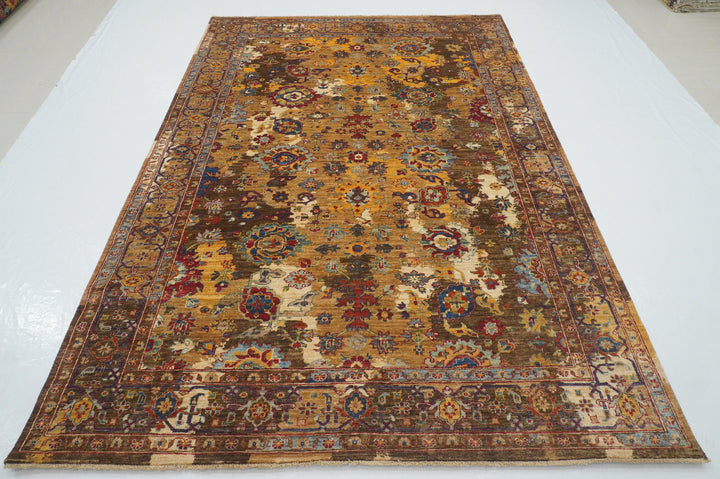 6x9 Modern Bidjar Brown Afghan Hand knotted Rug - Yildiz Rugs