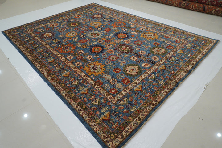 9x12 Blue OrientalBidjar Harshang Afghan Hand knotted Rug - Yildiz Rugs