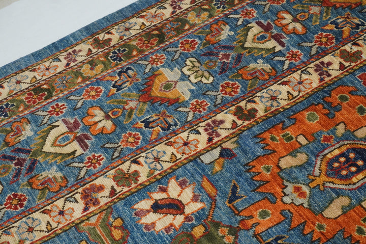 9x12 Blue OrientalBidjar Harshang Afghan Hand knotted Rug - Yildiz Rugs