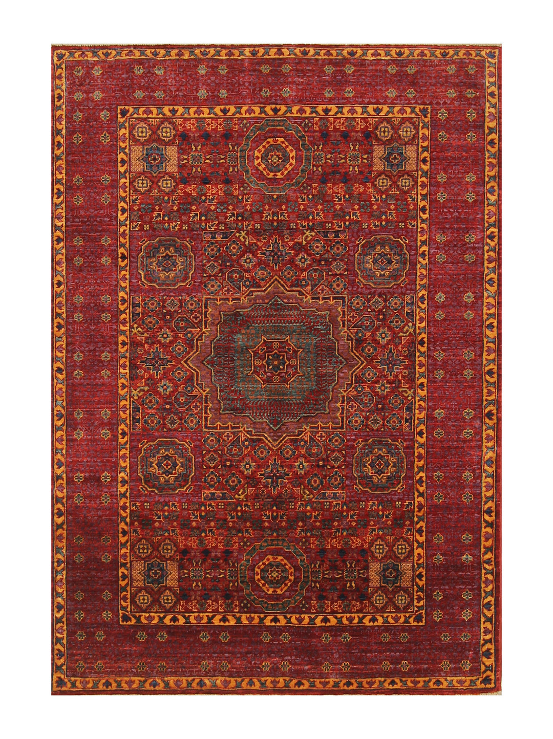 3x5 Pink Mamluk Fine Hand knotted Turkish Medallion Rug - Yildiz Rugs