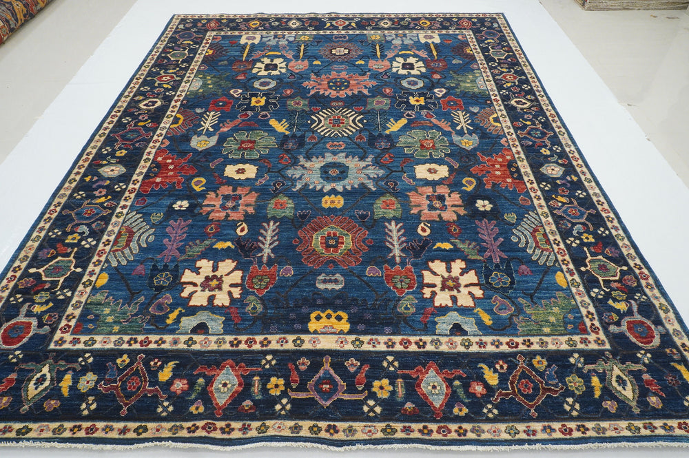 8x10 Navy Blue Bidjar Afghan Hand knotted Oriental Area Rug - Yildiz Rugs