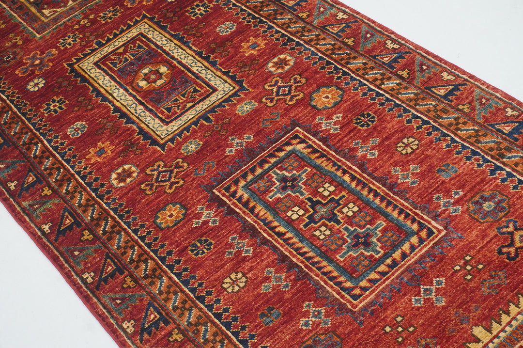 10 Ft Red Baluch Afghan hand knotted Oriental Runner Rug - Yildiz Rugs