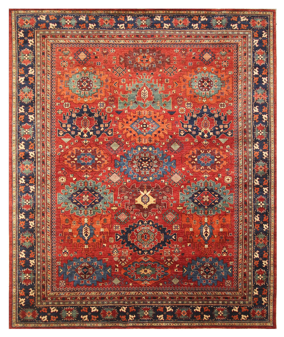 8x10 Deep Red Baluch Afghan Hand knotted Oriental Rug - Yildiz Rugs