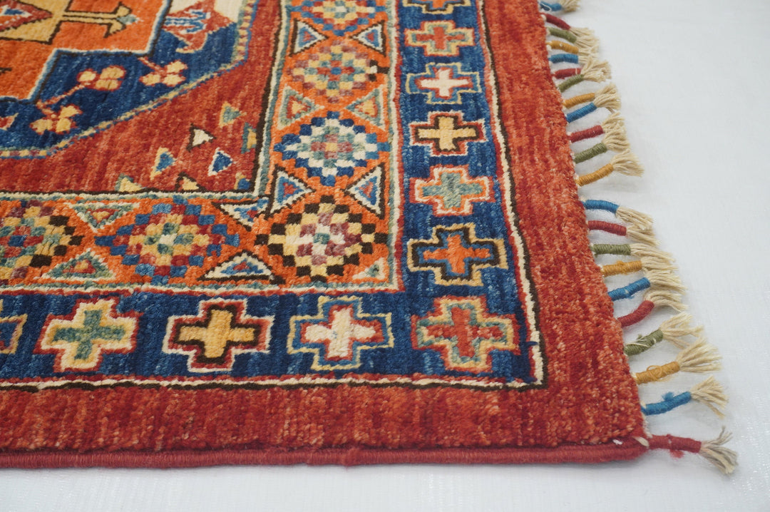 4x6 Red Ersari Afghan hand knotted Wool Oriental Rug - Yildiz Rugs