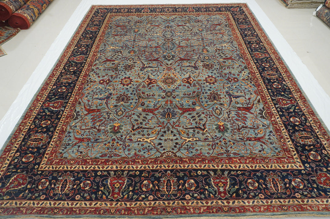 9x12 Blue Bidjar Persian Style hand knotted Wool Oriental Rug - Yildiz Rugs