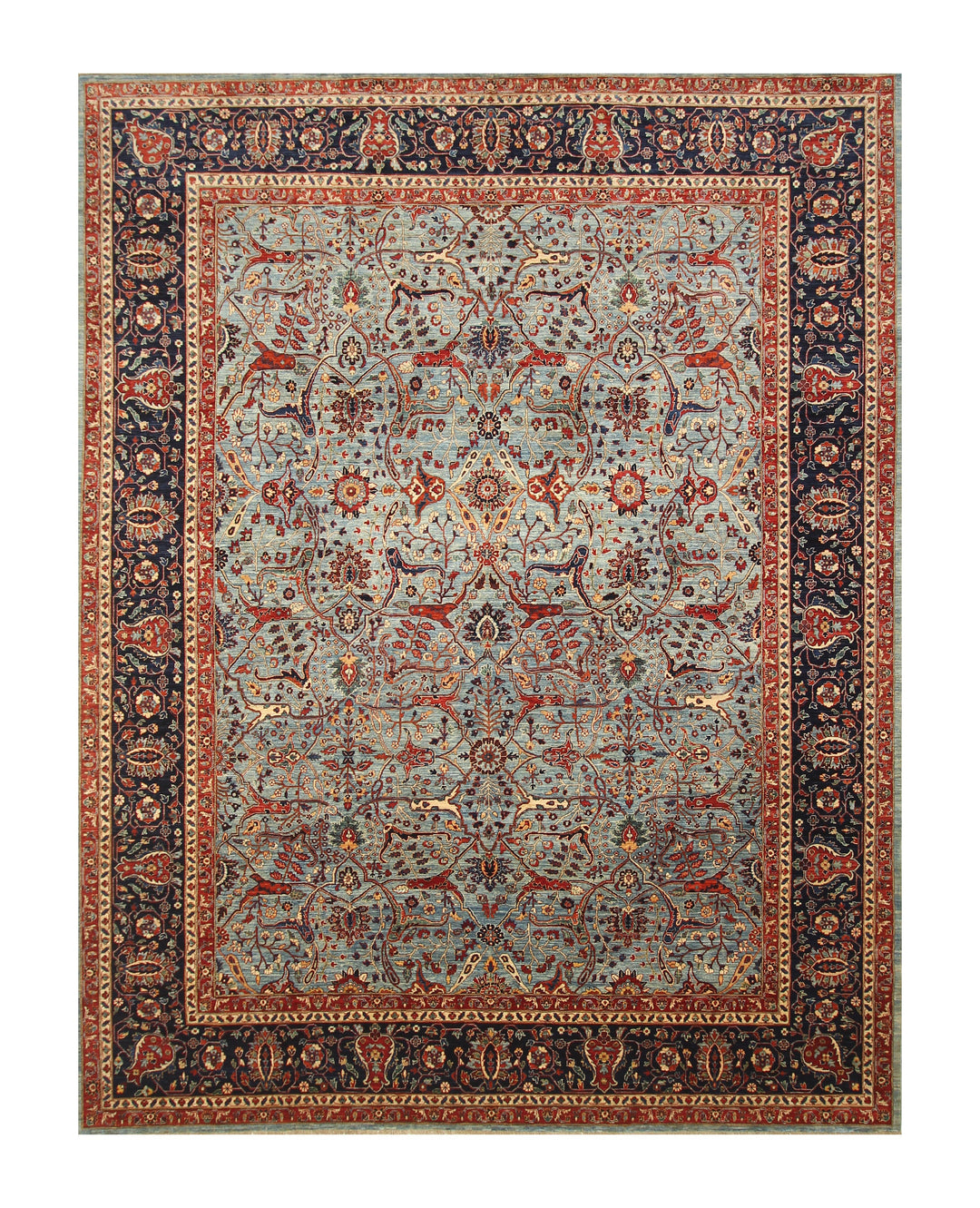 9x12 Blue Bidjar Persian Style hand knotted Wool Oriental Rug - Yildiz Rugs