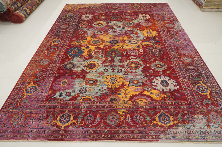 9x12 Modern Bidjar Red Afghan Hand knotted Oriental Rug - Yildiz Rugs