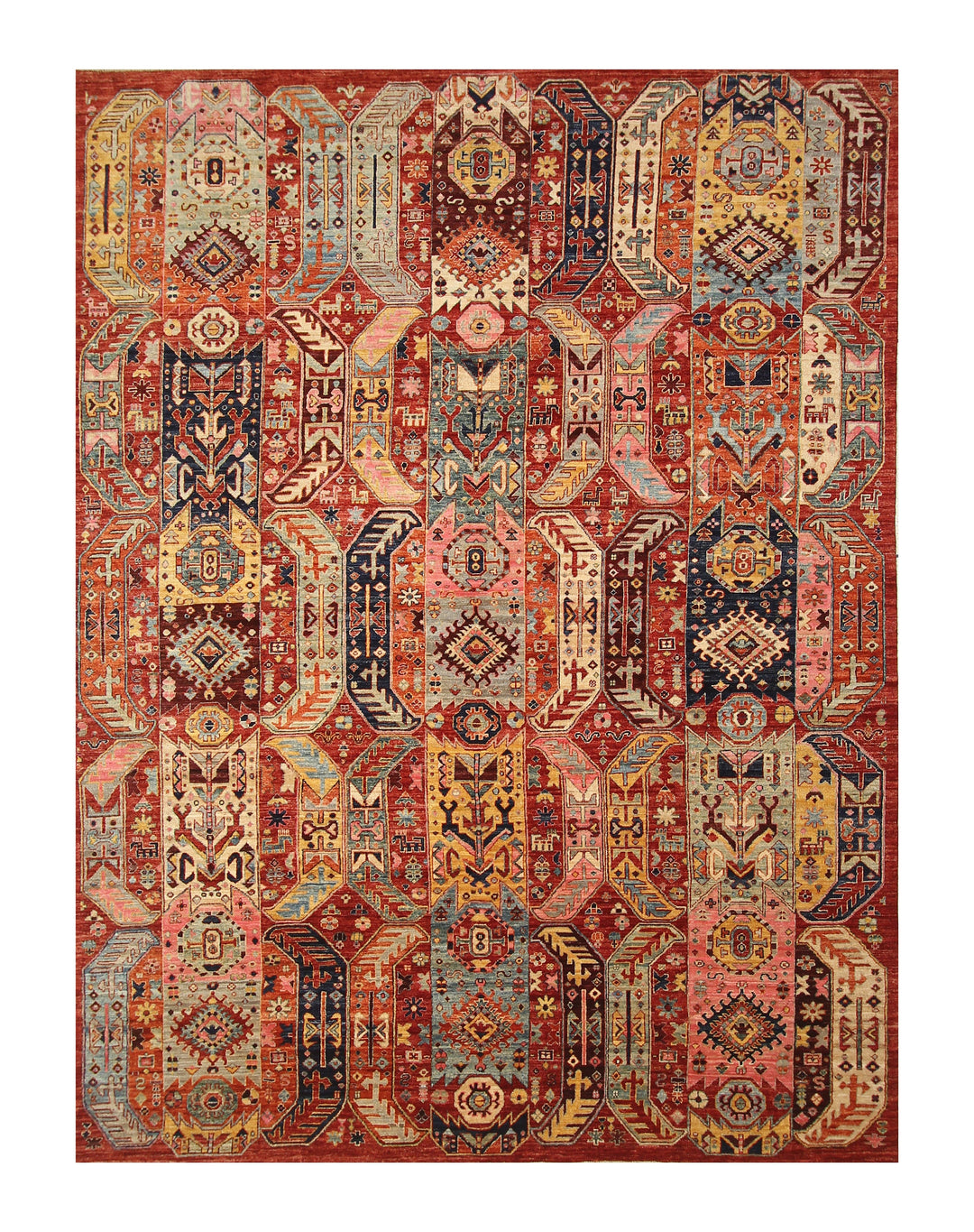 8x10 Red Baluch Afghan Tribal Samarkand Hand knotted Oriental Rug - Yildiz Rugs