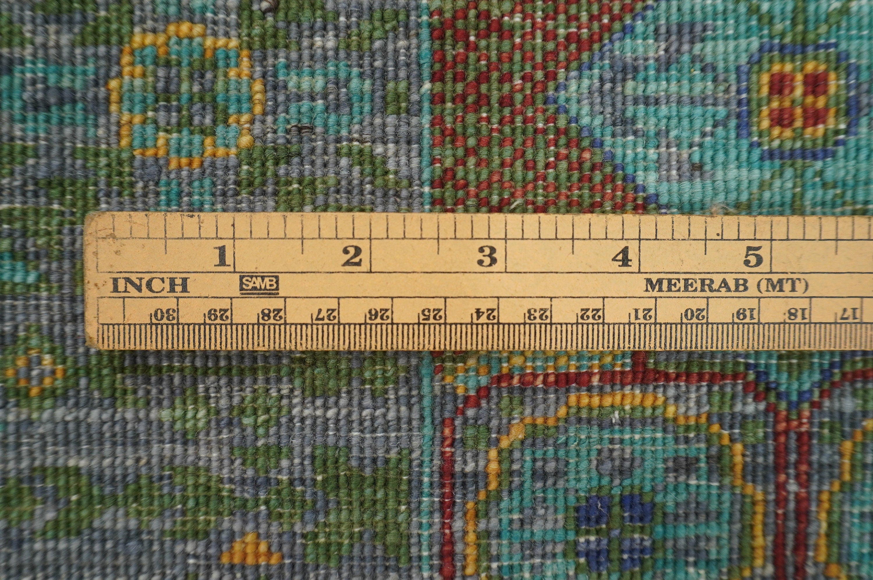 6x8 Muted Gray Mamluk Turkish Hand Knotted Wool Geometric Medallion Rug - Yildiz Rugs