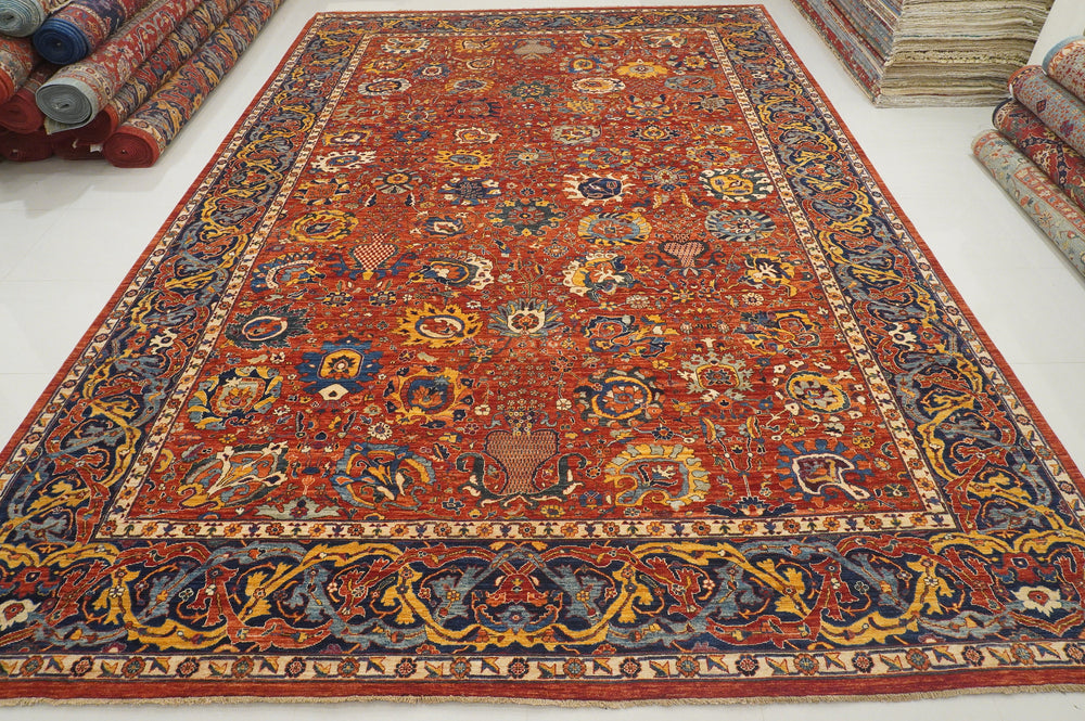 12x18 Red Bidjar Persian Style Hand knotted Large Oriental Rug - Yildiz Rugs