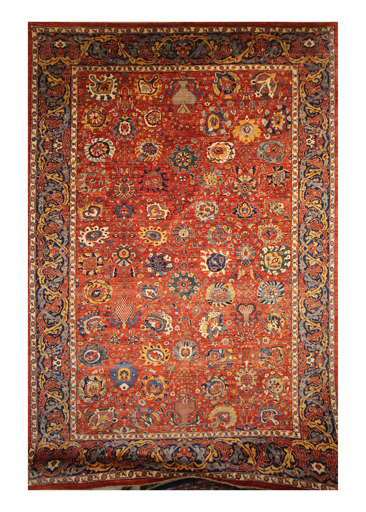 12x18 Red Bidjar Persian Style Hand knotted Large Oriental Rug - Yildiz Rugs