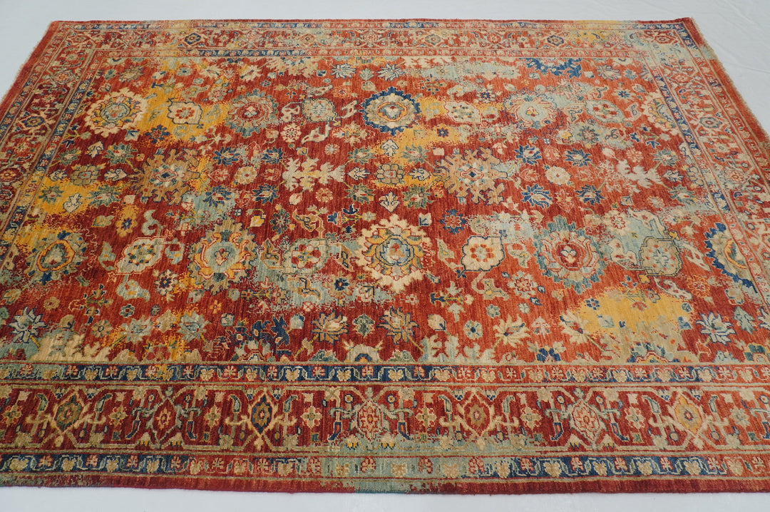 6x9 Red Bidjar Modern Afghan Hand knotted Oriental Area Rug - Yildiz Rugs