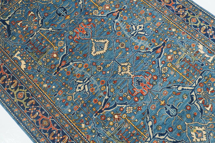 6x9 Blue Bidjar Afghan Oriental Hand Knotted Traditional Rug