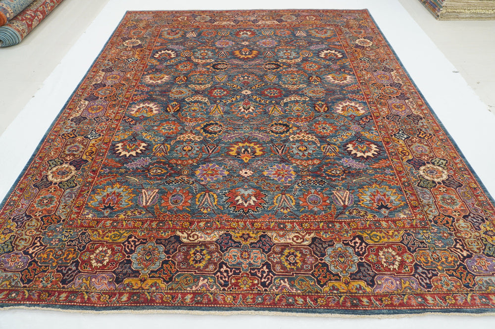 8x10 Blue Bidjar Afghan Hand knotted Oriental Rug - Yildiz Rugs