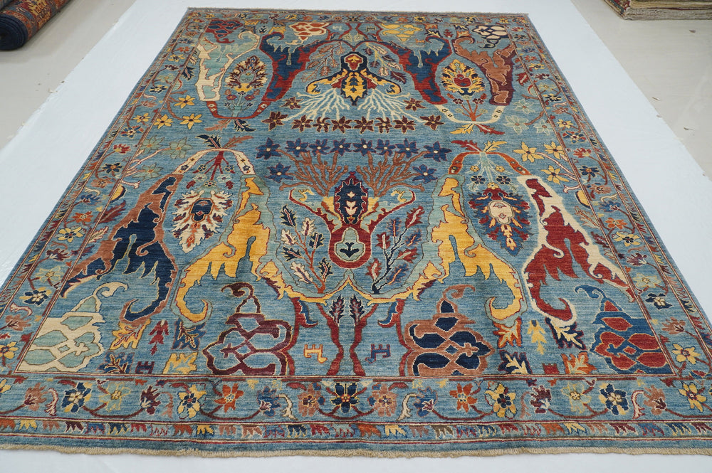 8x10 Blue Bidjar Afghan Hand knotted Wool Oriental Rug - Yildiz Rugs