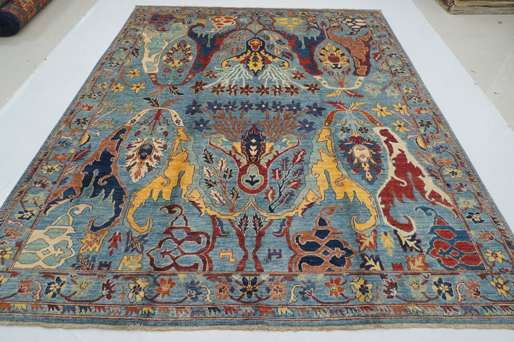 8x10 Blue Bidjar Afghan Hand knotted Wool Oriental Rug - Yildiz Rugs