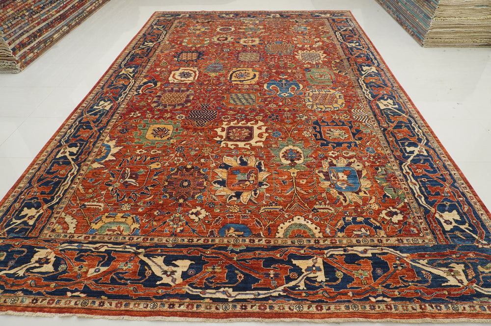 11 x 17 Red Bidjar Afghan Hand Knotted Gallery Oversize Oriental Rug - Yildiz Rugs